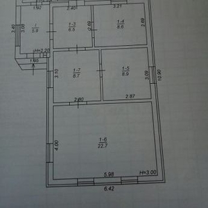 Продам дом . Центр Вишневого . Земля 10 соток.