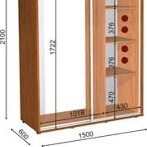 шкаф купе 150 60 210