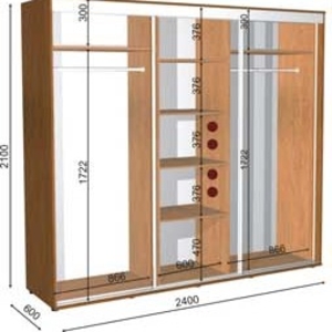 шкаф купе 240 60 210