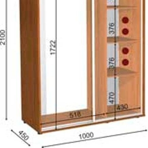 шкаф купе 100 45 210