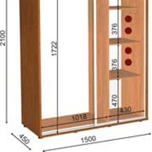 шкаф купе 150 45 210