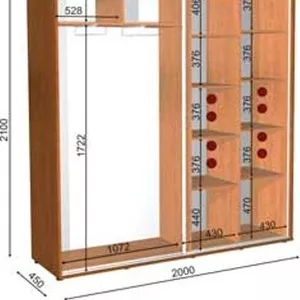 шкаф купе 200 45 210