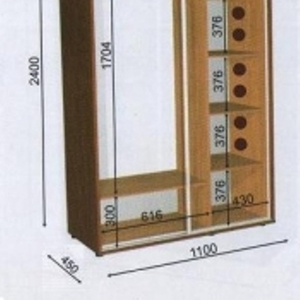 шкаф купе 110 45 240