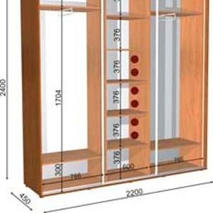 шкаф купе 220 45 240