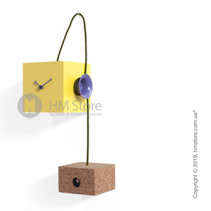 Оригинальные часы Progetti Uhuhu Clock,  Yellow and Purple