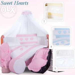 Постельное белье в кроватку Tuttolina sweet hearts