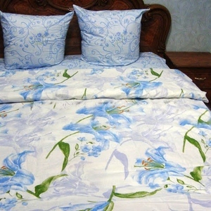 Семейное постельное белье,  Комплект Голубая лилия