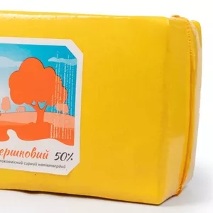 Продукт молоковмісний сирний твердий Вершковий,  50%