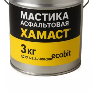 Мастика асфальтовая ХАМАСТ Ecobit ведро 3, 0 кг ДСТУ Б.В.2.7-108-2001 