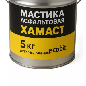Мастика асфальтовая ХАМАСТ Ecobit Ведро 5, 0 кг ДСТУ Б.В.2.7-108-2001 