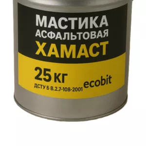 Мастика АСФАЛЬТОВАЯ ХАМАСТ Ecobit ведро 25, 0 кг ДСТУ Б.В.2.7-108-2001 