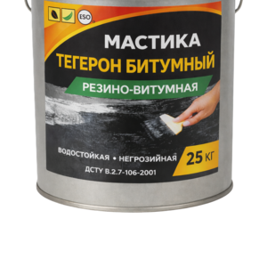 ТЕГЕРОН Битумный ЭКОБИТ ведро 25, 0 кг мастика резино-битумная 