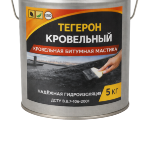Тегерон Кровельный Ecobit ведро 5, 0 кг - кровельная битумная мастика 