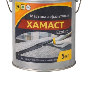 Мастика асфальтовая ХАМАСТ ЭКОБИТ ведро 5, 0 кг ДСТУ Б.В.2.7-108-2001