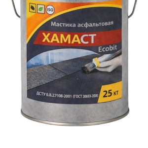 Мастика асфальтовая ХАМАСТ ЭКОБИТ ведро 25, 0 кг ДСТУ Б.В.2.7-108-2001