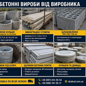 Залізобетонні вироби від виробника «АКАБУД»
