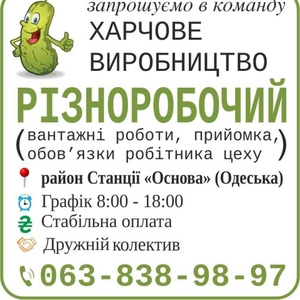 Різноробочий на харчове виробництво