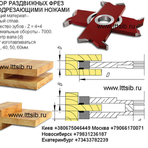 BLOCK-HOUSE,  со сменными ножами,  фрезы с вставными резцами из стали дл